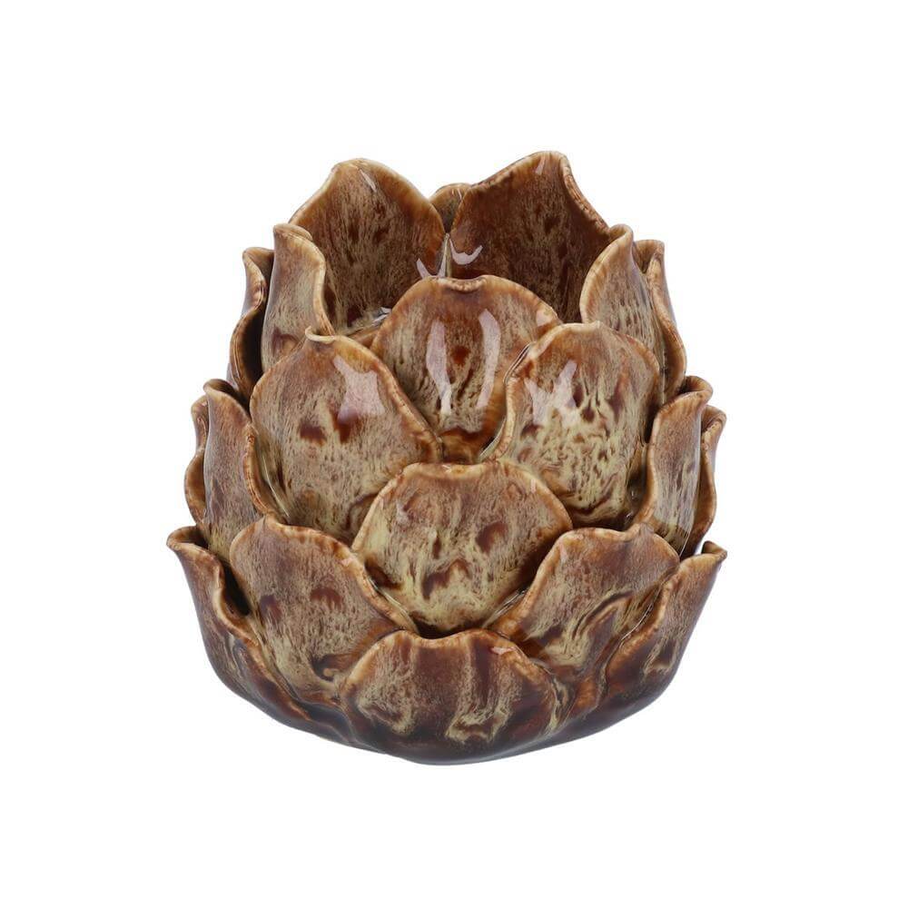 Gisela Graham Reactive Glaze Artichoke Tealight Holder
